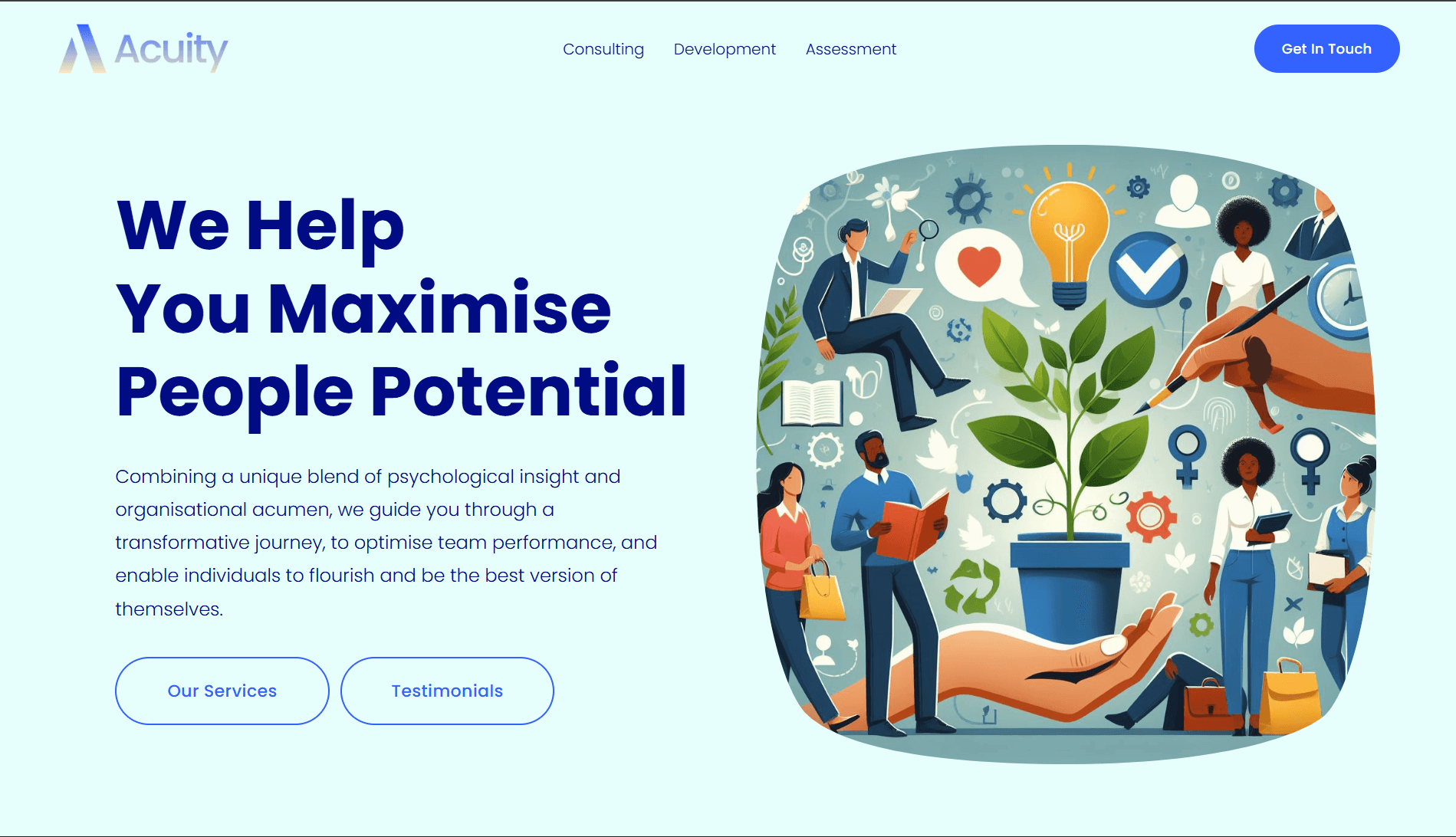 Acuity website screenshot