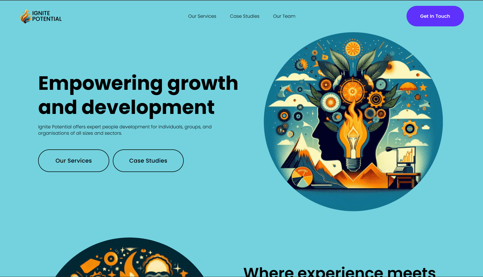Ignite Potential website screenshot